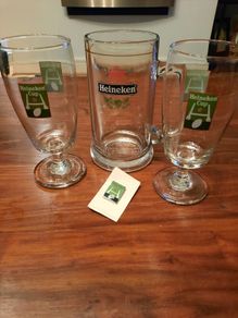 Selection of Heineken glasses