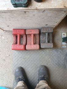 Vintage scale weights