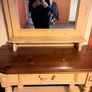 Farmhouse Style Hall Table with Mirror Image 9