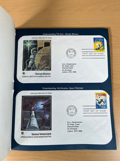 Space Achievements USA First Day Cover Collections - 1981 with Binder