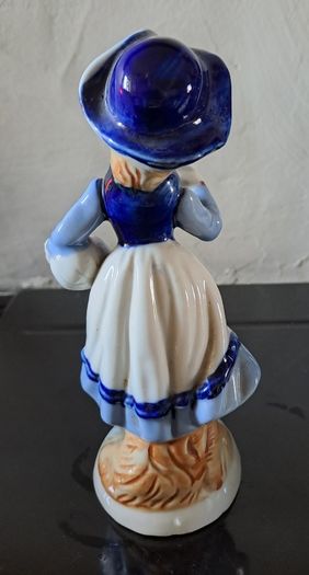 Porcelain Girl cobalt blue
