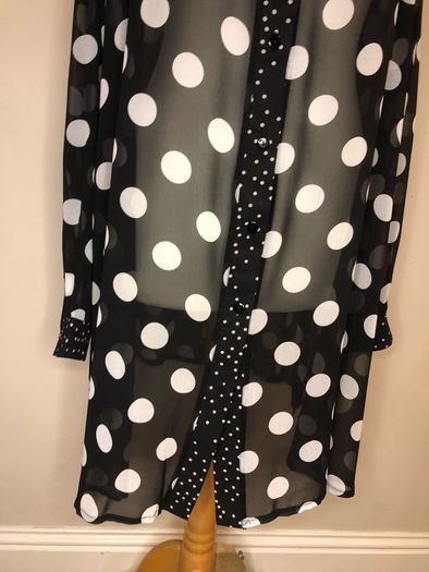 Yours black/white chiffon blouse (size 26-28)