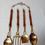 Brass Kitchen Utensil Rack Image 3