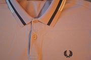 Fred Perry Men's Twin Tipped Polo Shirt Dusty Pink Rose Size L