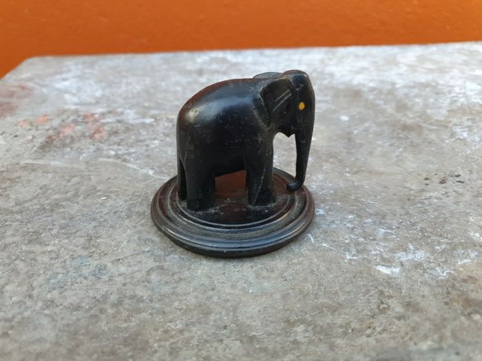 hand carved wooden elephant