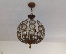 Chandelier brass and russian crystal