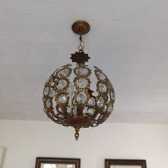Chandelier brass and russian crystal