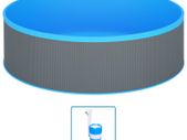 Splasher Pool with Hanging Skimmer and Pump 350x90 cm Grey