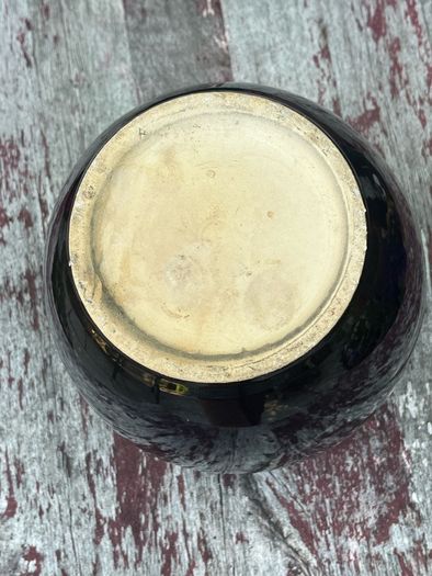 Large Glossy Black Ceramic Planter Plant Pot