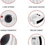 Space Heater Atom One, 3-Mode 3-Speed 70 DegreeOscillating Electric PTC Ceramic Heater with Thermostat, 1-12H Timer, Remote Control, Overheating & Tip-Over Protection,Energy-Saving-ECO-Mode (FREE POSTAGE) Image 2