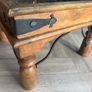 Wooden and glass table Image 4
