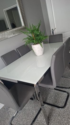 calligaris dining table & chairs