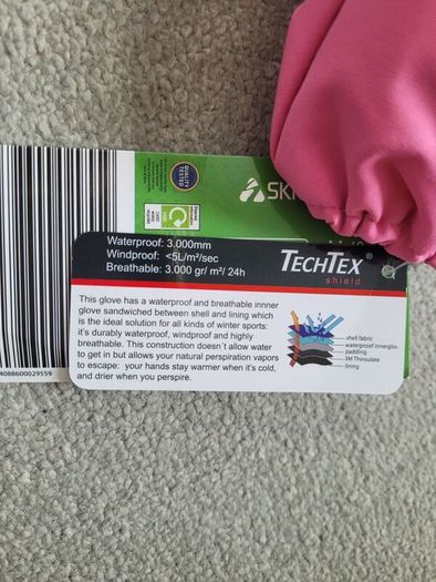 BNWT Girl's Ski Mittens, size: 3-4 years