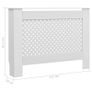 Radiator Covers 2 pcs White 112x19x81.5 cm MDF Image 7