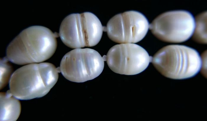 Vintage White Baroque Pearl Necklace