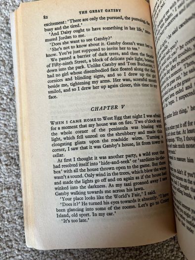 Vintage The Great Gatsby by F. Scott Fitzgerald book