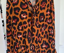 Pussy bow Leopard Print blouse