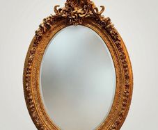 Magnificent French Rococo Style Large Oval Mirror