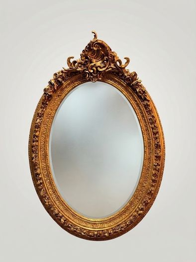 Magnificent French Rococo Style Large Oval Mirror