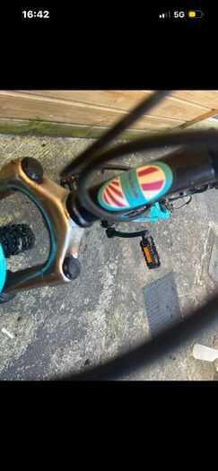 turquoise bike