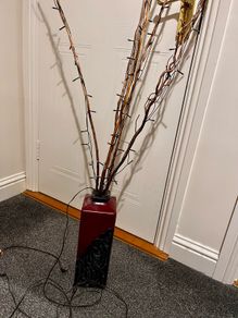 vase with LED lights