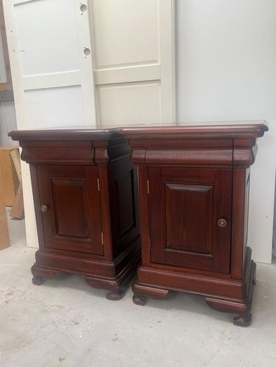 Bedside locker, solid hardwood