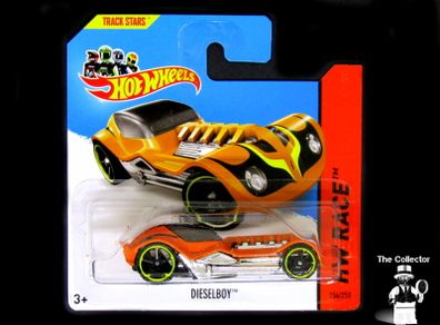 Hot Wheels Dieselboy Orange Hot Wheels 2014 Mattel Diecast HW Race 154/250 Brand New Factory Sealed