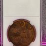 1avdp oz Fine 999 Copper Bullion Sugar Skull Round. Image 3