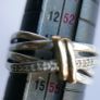 Vintage 9Ct Yellow Gold 375 and Sterling Silver 925 Ring,  Hallmarked 375 - 925  , 3,74g size N1/2 Image 8