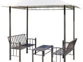 Garden Pavilion with Table and Benches 2.5x1.5x2.4 m