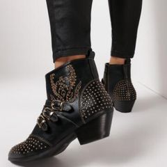 Amazing Ankle Boots with Studs size 39 (new/unboxed)