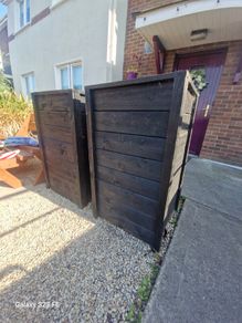 2 Tall Wooden Planters