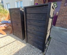 2 Tall Wooden Planters