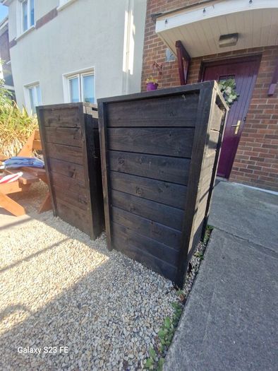 2 Tall Wooden Planters
