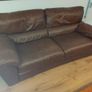 Brown Leather Sofa Set of 3x Image 9