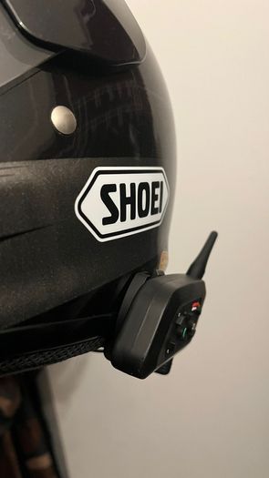 Shoei Hornet DS helmet with headset