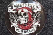 Born To Rule - Motorbike Club - Record Metal Embossed Sign