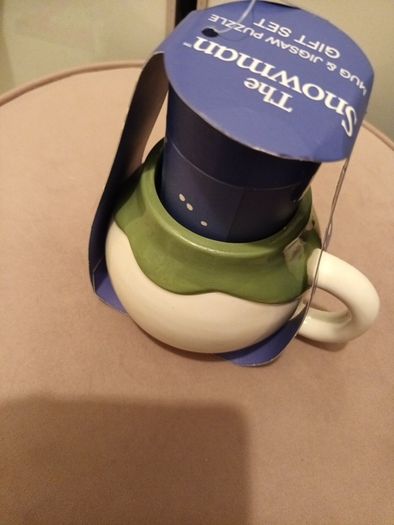 christmas snowman mug and jigsaw