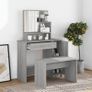 MULTIPLE COLOURS AVAILABLE Dressing Table with Mirror Grey Sonoma 86.5x35x136 cm Image 2
