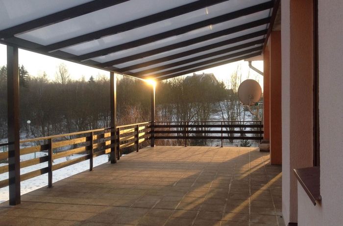 Aluminum pergola with tempered glass 10mm