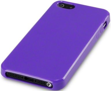 New Iphone 5 Terrapin Gel Case Cover Solid Hot Pink / Purple / Red With Free Screen Protector