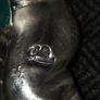925 Sterling Silver Italian Clown Playing Violin Statue Image 5