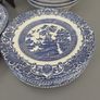 Plates Bowls Blue White Willow Image 3
