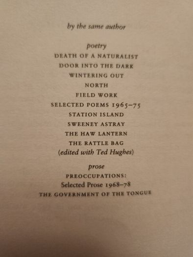 Seamus Heaney.  New Selected Poems 1966-1987. First Edition Paperback In Good Condition.