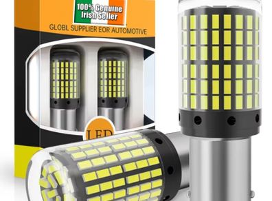 2pcs  P21W LED White Bulbs 144smd CanBus Reverse/Turn Signal Light No hyper flash