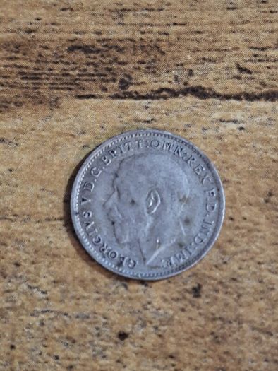 Great Britain UK 1921, 3 Pence / Threepence, George V, Silver Coin - free standard postage