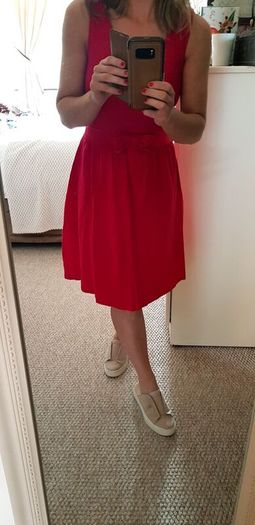 Red Skater Dress Dorothy Perkins - 8