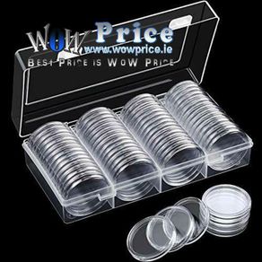 0545 60 Pieces 40mm Coin Capsules Case Holder Storage