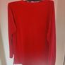 Red embroidered velvet long sleeve blouse size UK20 EU48 Postage included Image 4