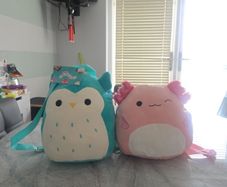 2 squishmallow backpacks